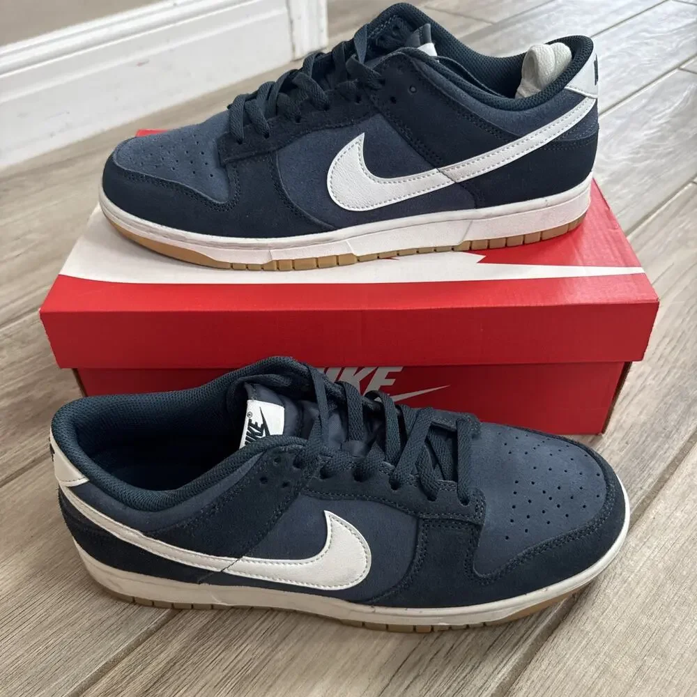 Size 11.5 Nike Dunk SE Low Armory Navy Gum - HQ1931-400 OG BOX Extra Laces